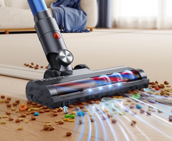 Powerffy Cordless Vacuum Cleaner with 6-in-1 design and powerful suction
