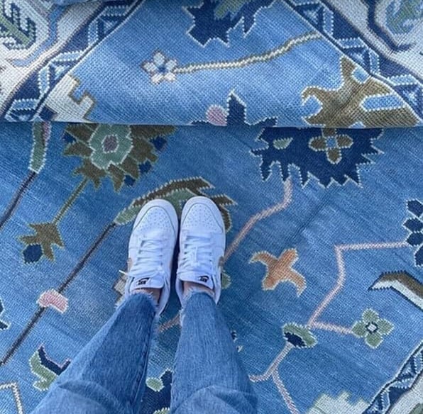 blue oushak rug