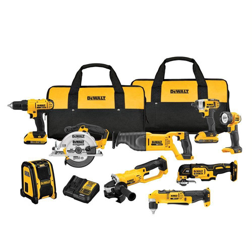 Factory Reconditioned Dewalt 20V MAX Lithium-Ion 9-Tool Cordless Combo Kit