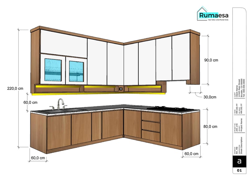 Ukuran Kitchen set ideal | Rumaesa ID