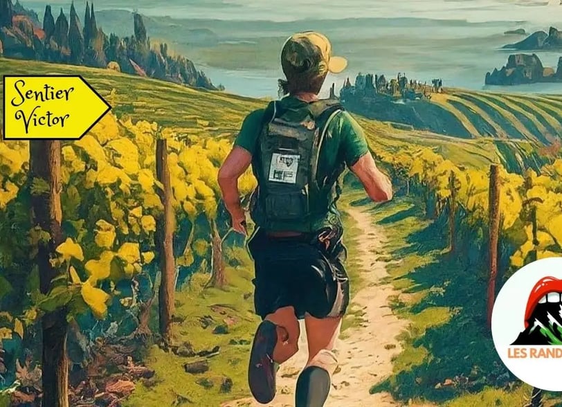trail-runner, vignes, panneau sentier victor, logo les randovores