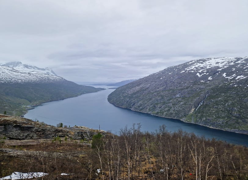 Rombaksfjorden, view from the train when traveling down to Narvik