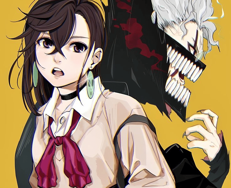 Okarun e Momo Ayase de Dandadan