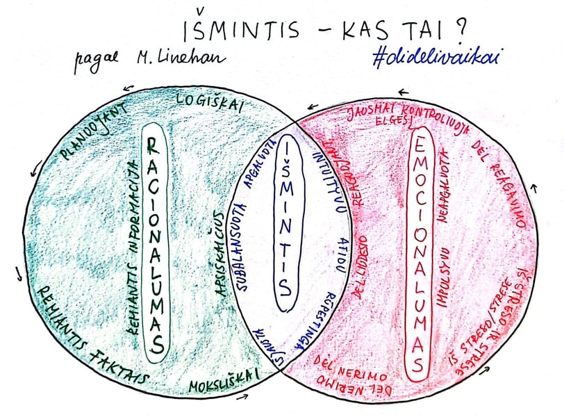 dideli vaikai schema apie išmintį Linehan