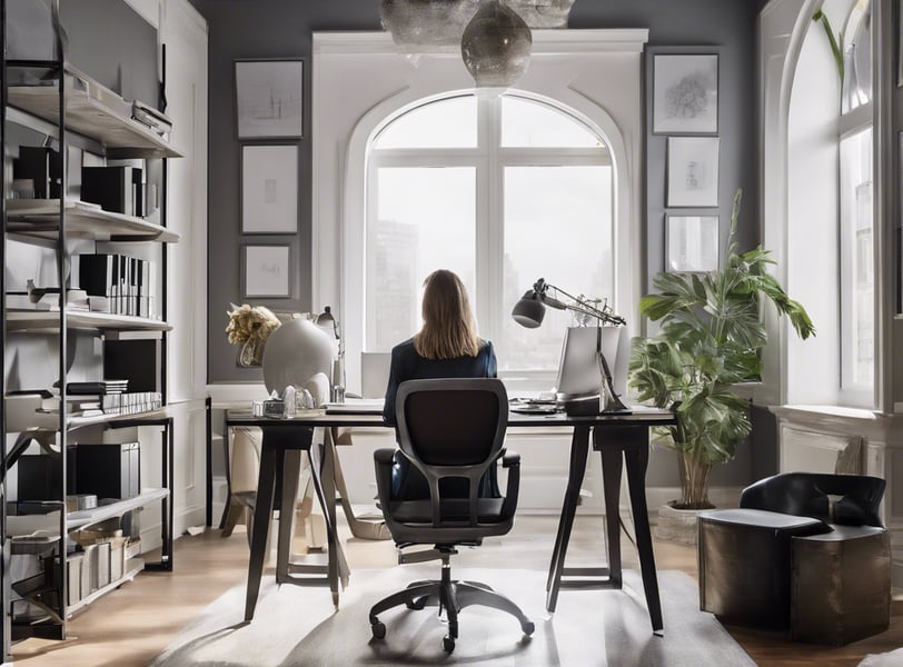 an interior designer working