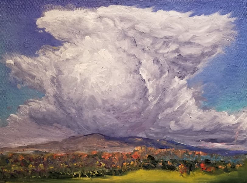 Treyfoot Mountain, thunder cloud, shenandoah valley