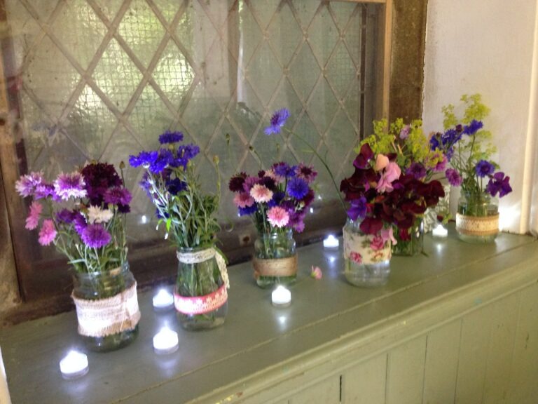 Polka dot cornflowers