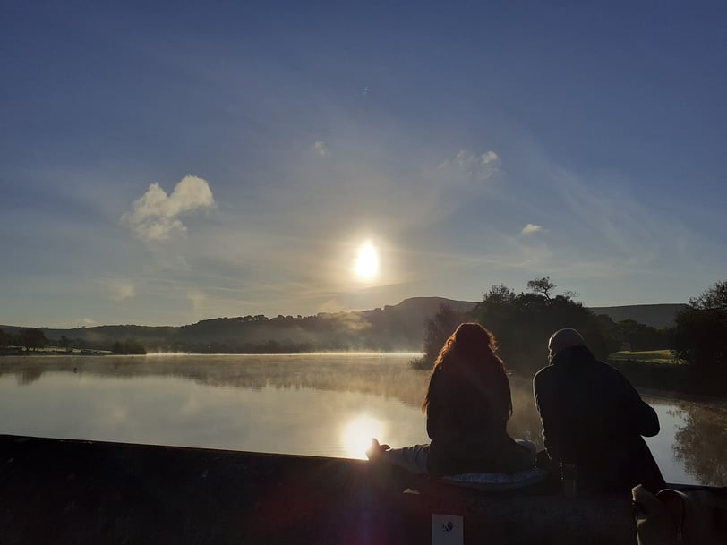 Sitting by the lake