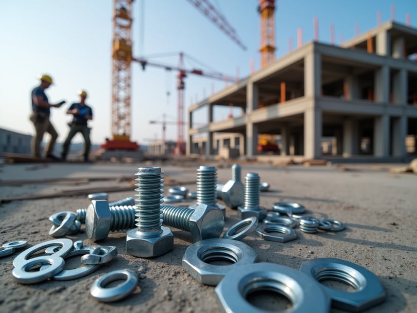 High-quality washers used for stability in concrete foundations