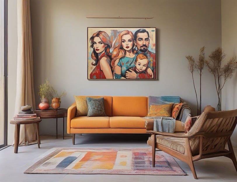 Personalize seu espaço com quadros únicos de família.