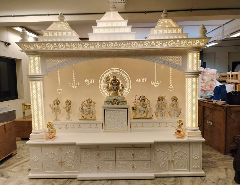 a custom corian temple manufacturer that you can trust, Mandir Makers is the clear choice