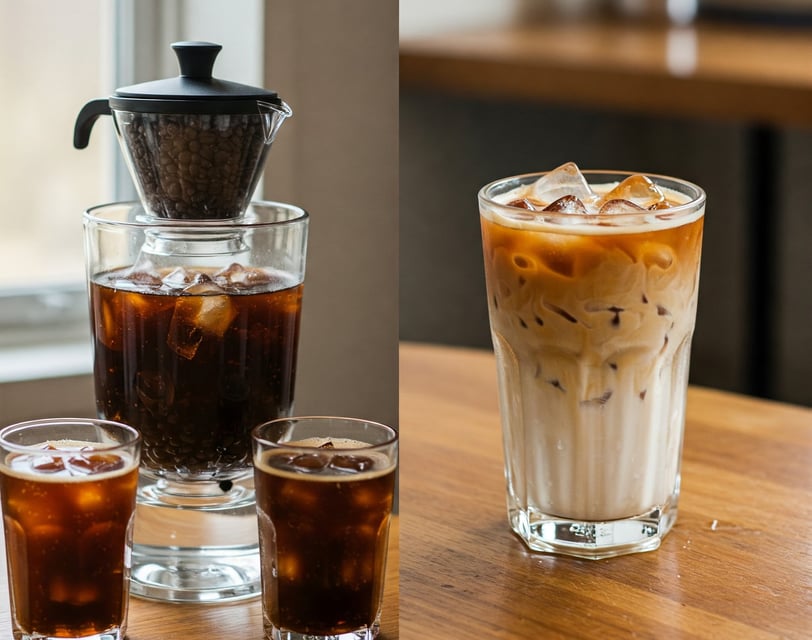 a coffee maker and a coffee maker on a table
