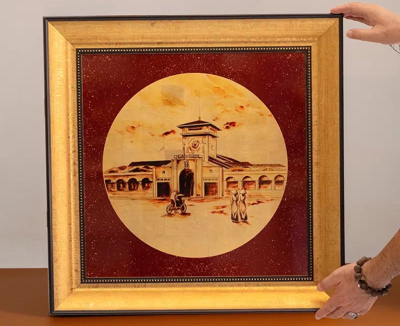 tranh chợ bến thành