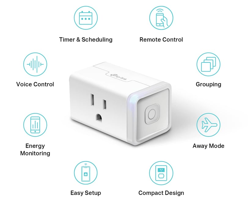 Kasa EP25P2 Smart Plug plugged into wall outlet