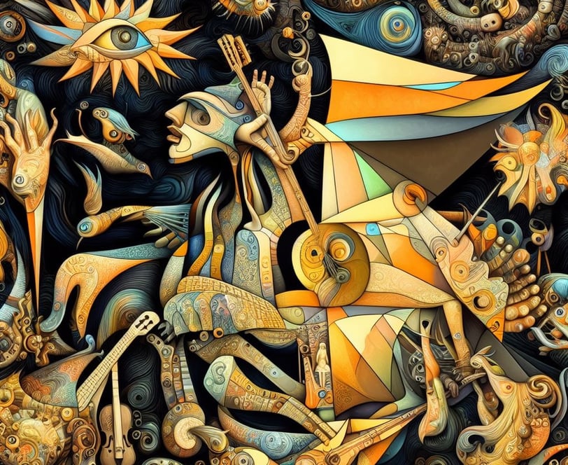 Picasso's Guernica by Walid Ghali@2023© | 8tik.com