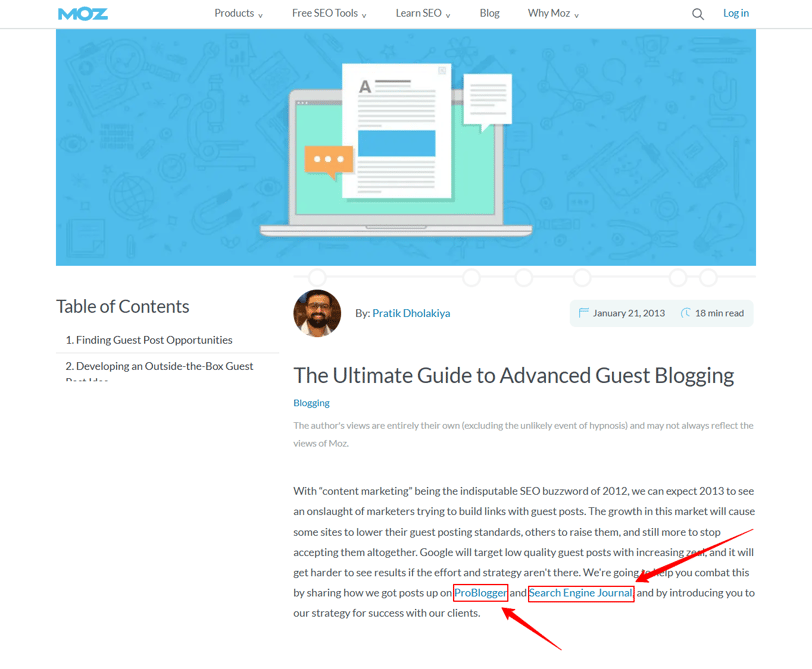 guest post on moz
