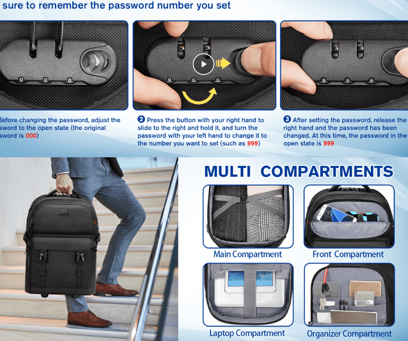 MATEIN carry on Backpack