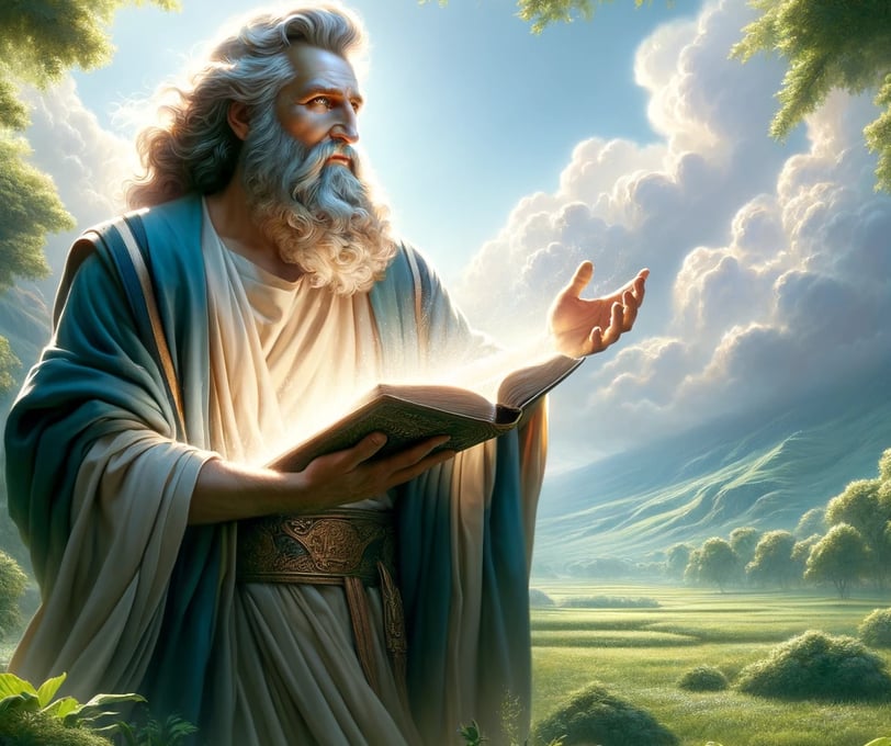 Moïse avec son livre. Le livre de Moïse