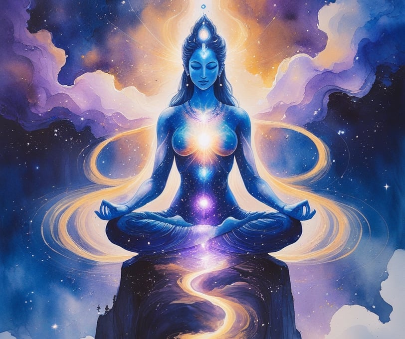 a woman sitting in a meditation position