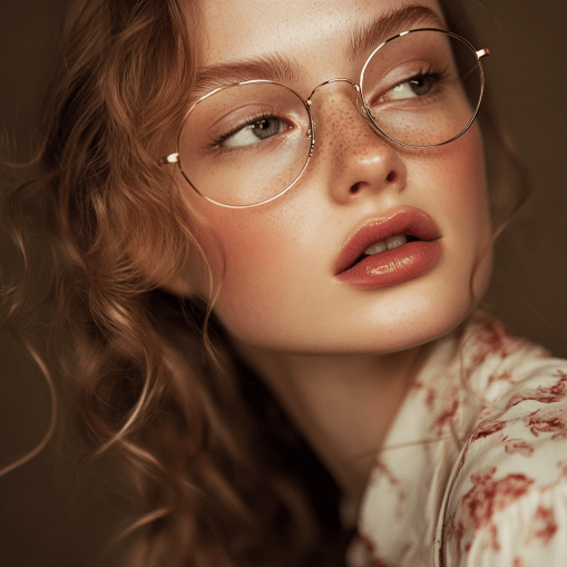 a woman with glasses and a white shirt back to school editorial