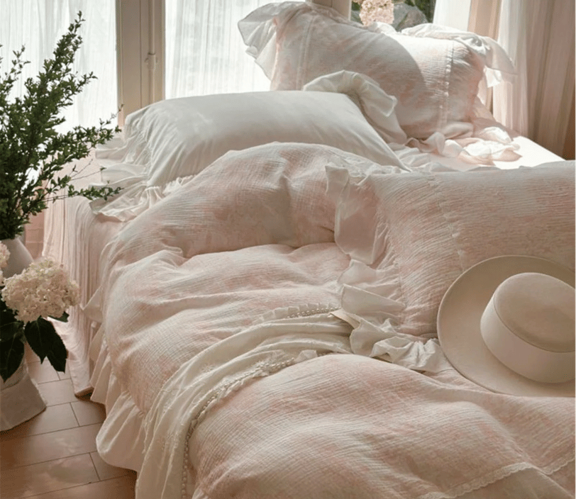 spring color palette 2025, spring comforter set, spring home decor, pink comforter set