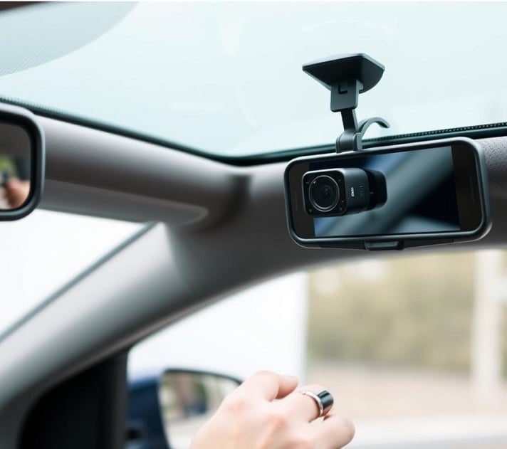 DYNACAM dual-camera dash cam with front and rear 4K and 1080P recording