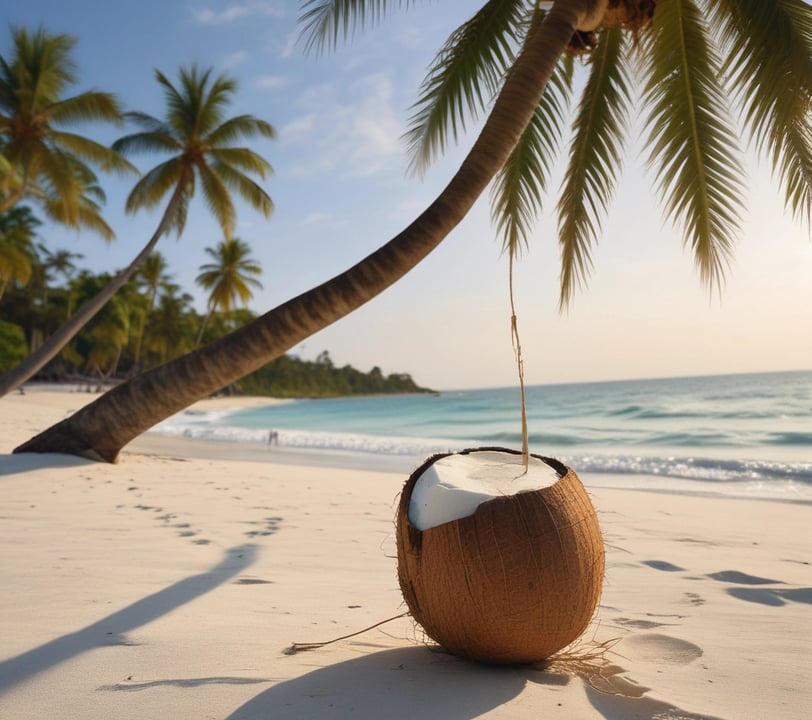 il n'est pas rare de rencontrée un vendeur de Coco le long des plages de Las Terrenas