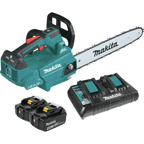 Makita 18V X2 (36V) LXT Lithium-Ion Brushless Cordless 16 in. Top Handle Chain Saw Kit (5 Ah)