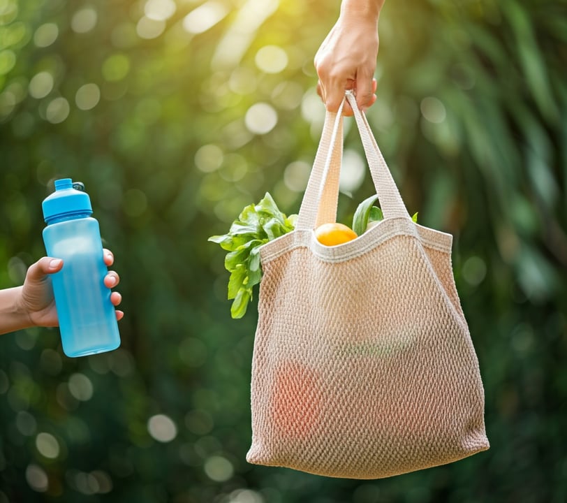 Cilindro para agua y Bolsa Ecológica