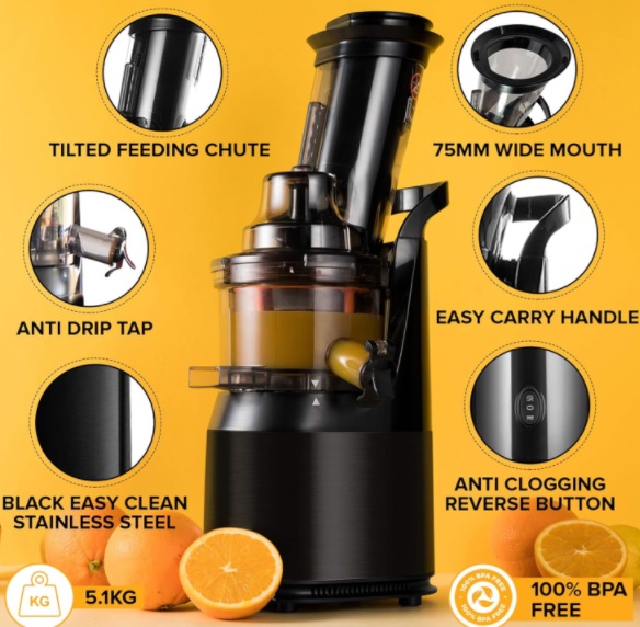 FRIDJA f1900 Cold Press Juicer for fresh juice, sorbet, and ice cream