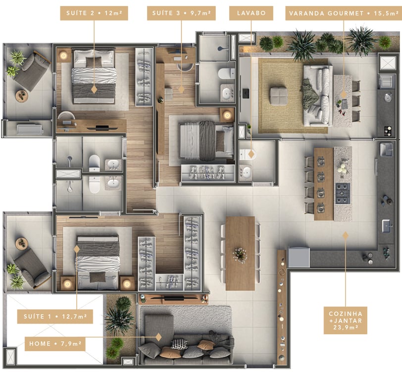 Planta 112m²