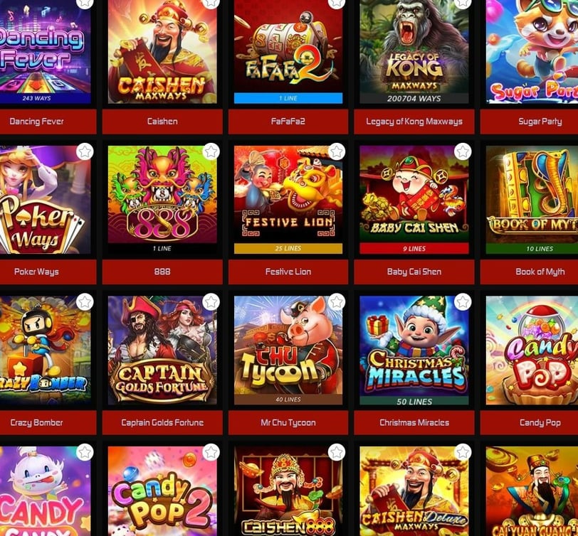 a casino game with lots of different types of casino games