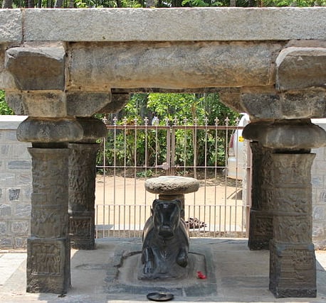 Nandi mandapam or Nandi Pavillion in Shiva temple