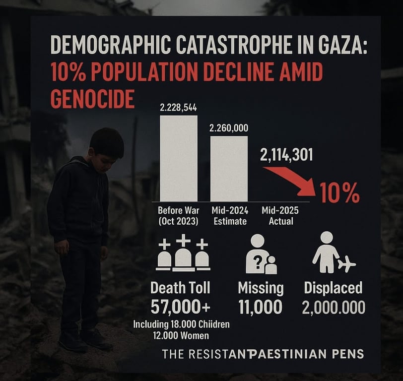 Demographic Catastrophe in Gaza: Israeli Genocide Depletes 10% of Population, Destroys Social Struct