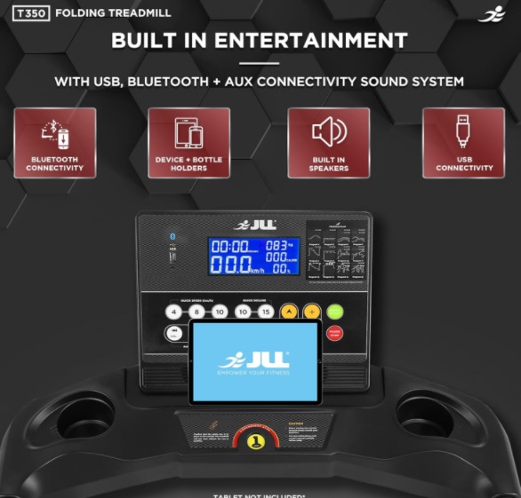 JLL T350 Digital Folding Treadmill in use at home