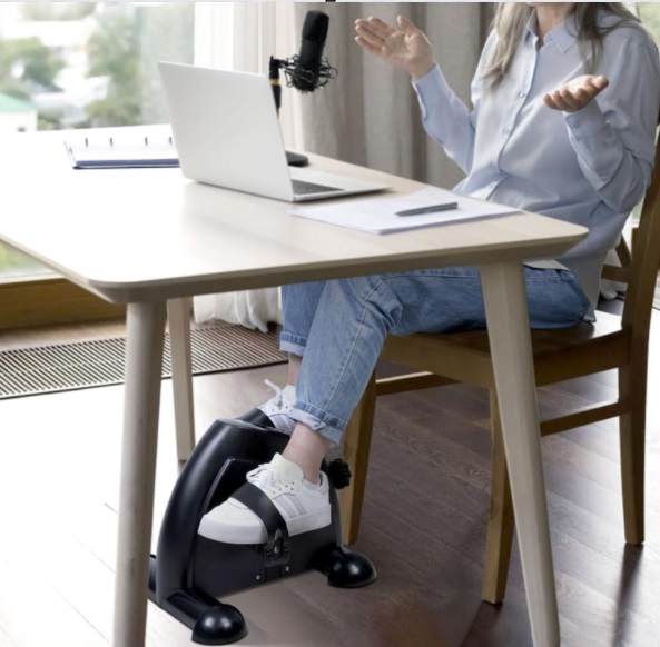 Mini exercise bike for home and office workouts