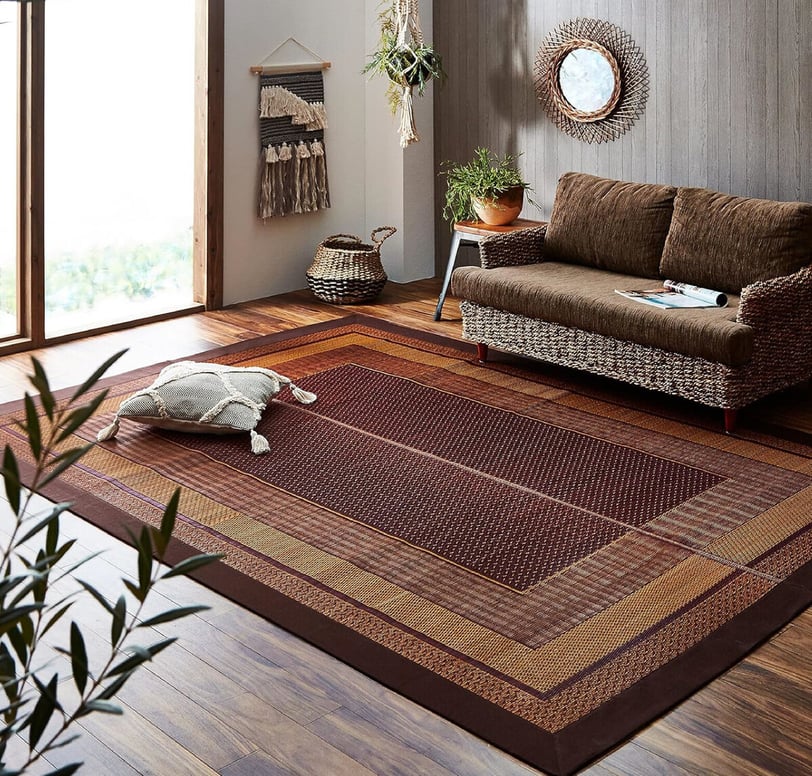 neutral brown rush grass tatami mat