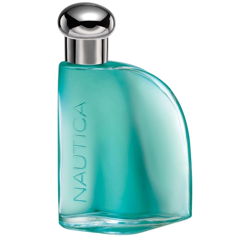 a blue bottle of water with a silver cap on it
