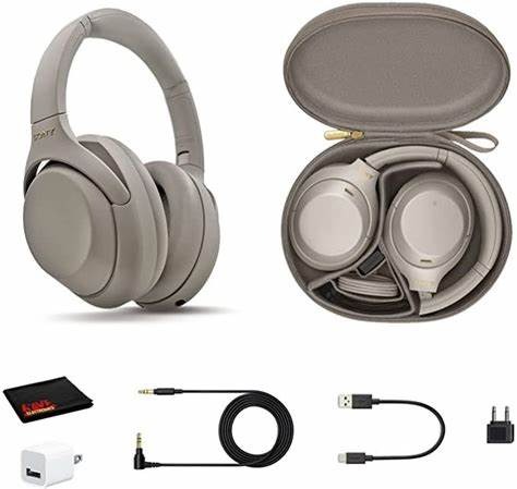 a pair of headphones and a charger