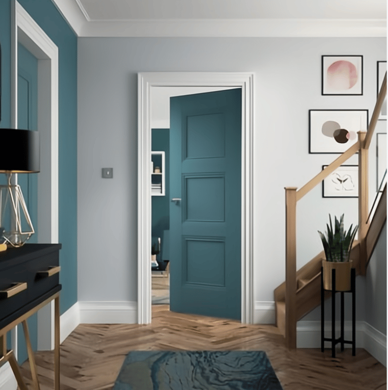 teal interior door 