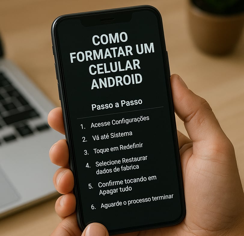 uma pessoa segurando um celular