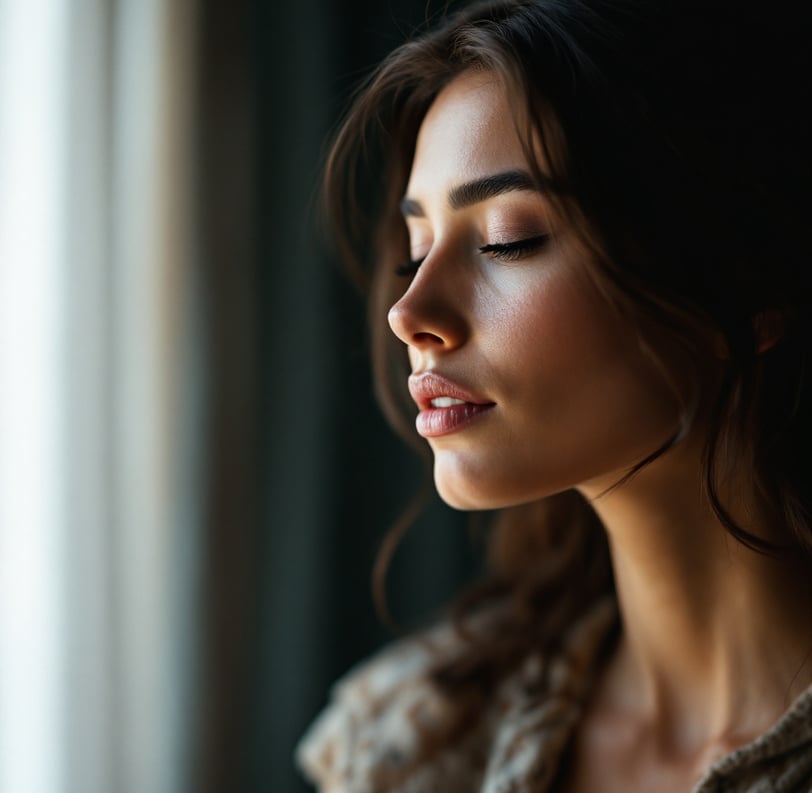 woman showing self compassion