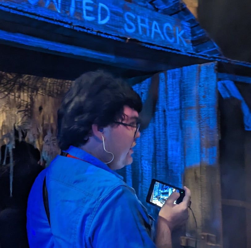 Caddy in Front of Haunted Shack on Origins: the Curse of Calico
