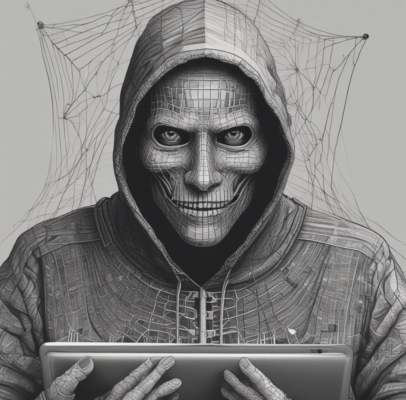  uma pessoa com capuz com um laptop