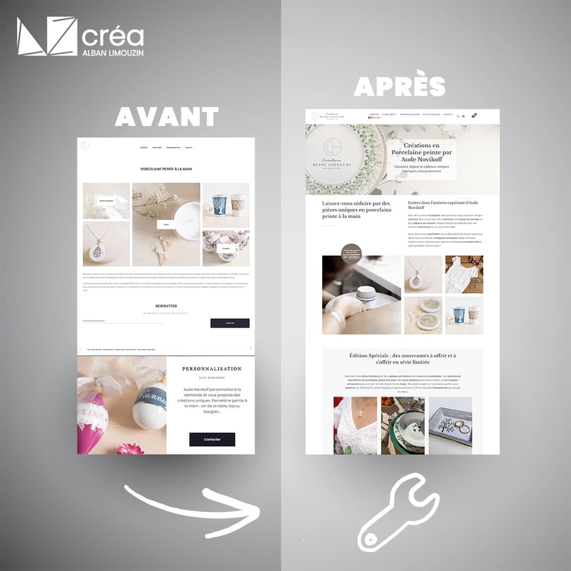 Refonte de sites web vieillissants, dépassés pour un design professionnel, par Lz Créa