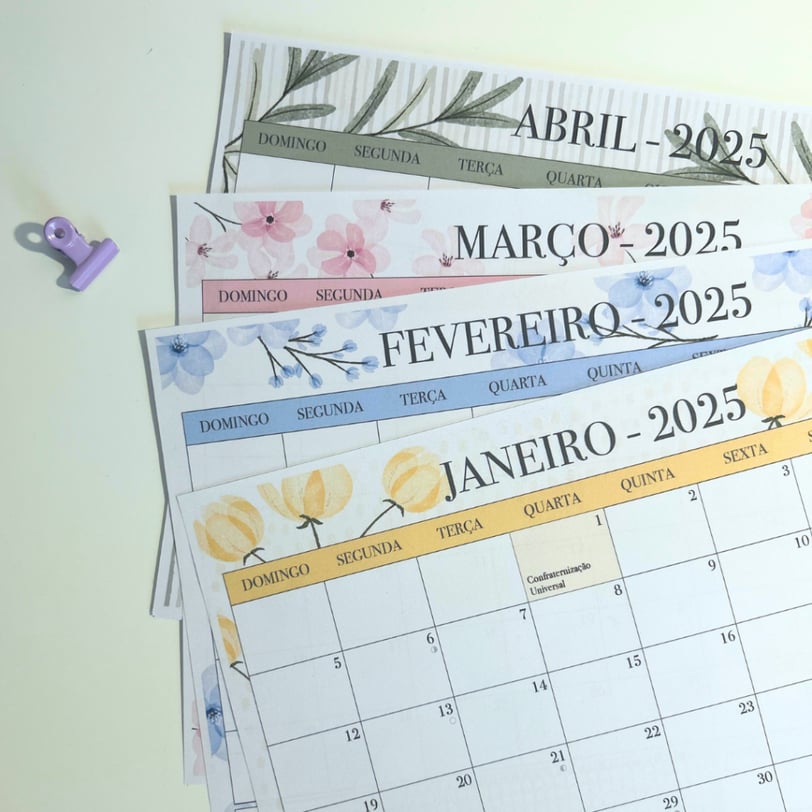 Planner 2025 grátis para baixar em imprimir Os melhores sites com arquivos grátis