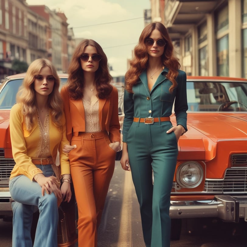 three woman looking back and facing body of water