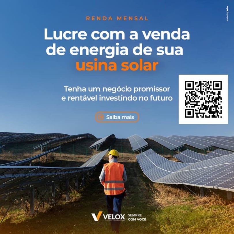 Lucre com a venda de Energia de sua Usina Solar, tenha um negócio promissor e rentável