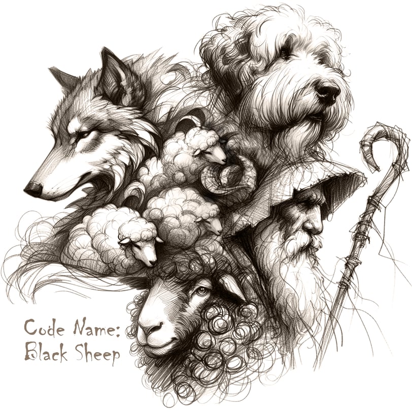 Early concept drawing for the project code named "Black Sheep"