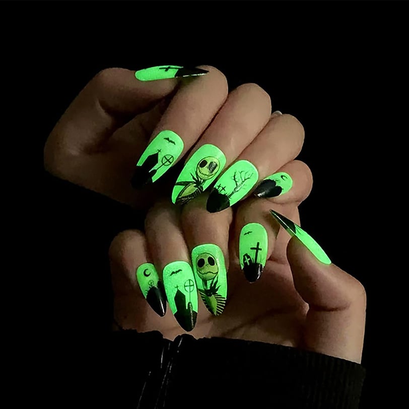 Halloween Nails Glow in the dark press on nails
